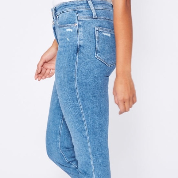 Paige Cindy high Rise Straight w Double Button in Neelah Distressed like n… - Picture 5 of 15